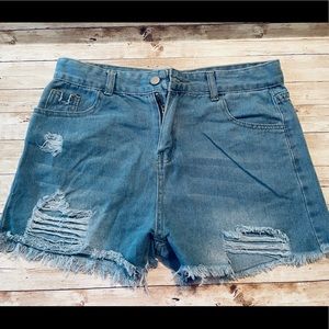 Distressed Jean Shorts